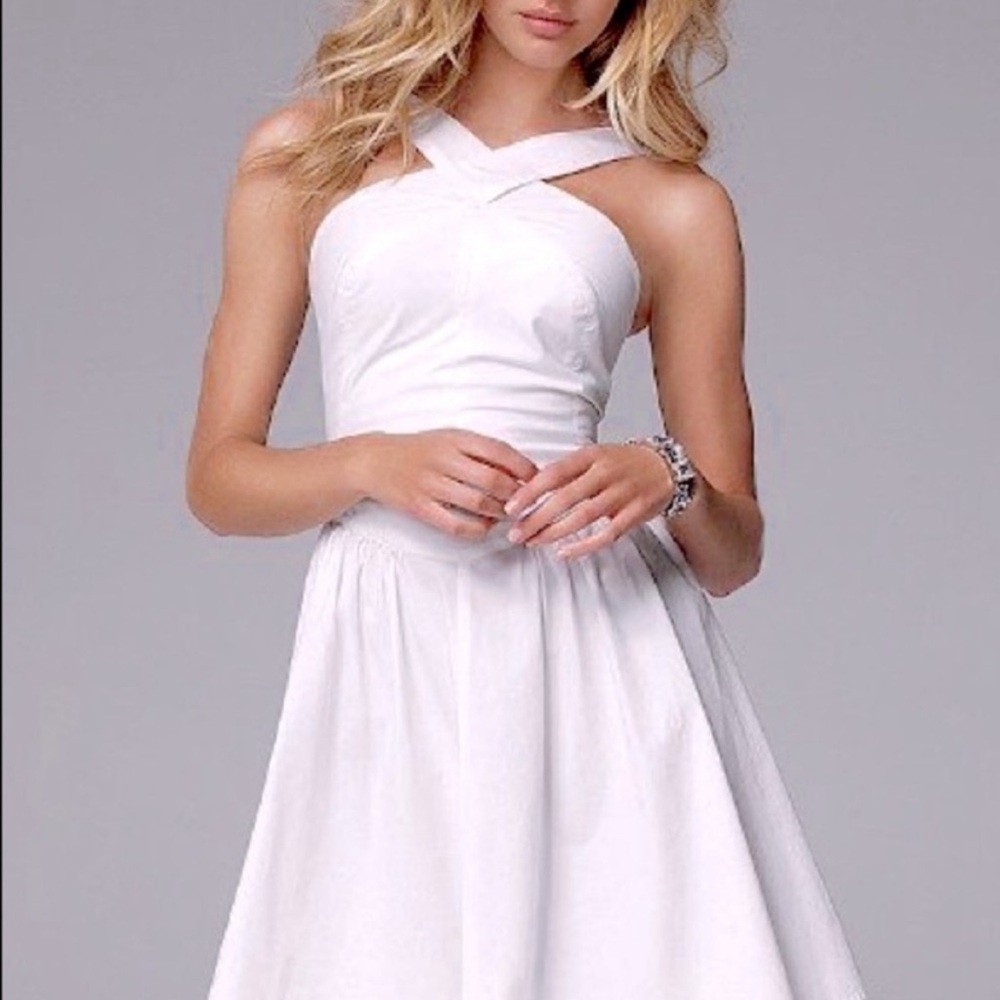 Victoria’s Secret, white cross line dress